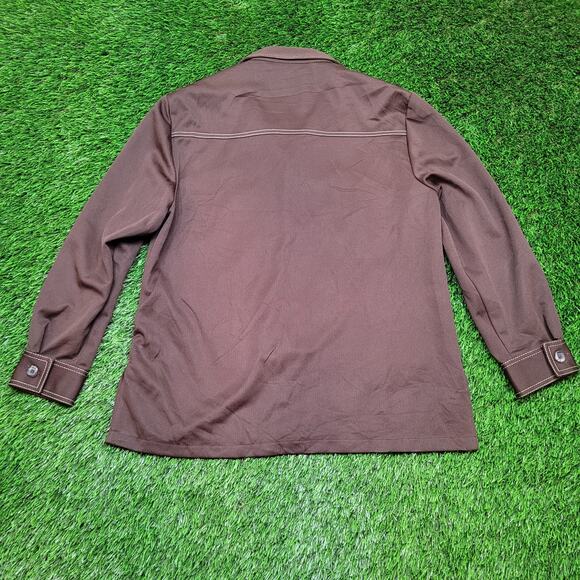 VTG 70s Haggar Disco Dagger Collar Jacket Mens 44 Large USA Polyester - Picture 4 of 10